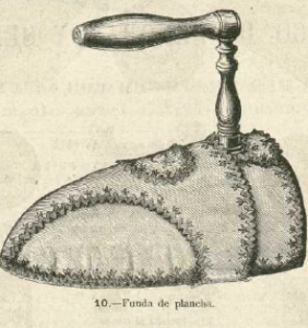 Cofre para enseres de planchado. La Moda elegante, 1872. Biblioteca Universitaria de la UGR. CC ES