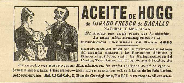 El anuncio aparece en La Moda elegante, 1893. Biblioteca Universitaria de la UGR. CC ES 