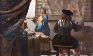 Vermeer-Alegoría-de-la-pintura-detalle