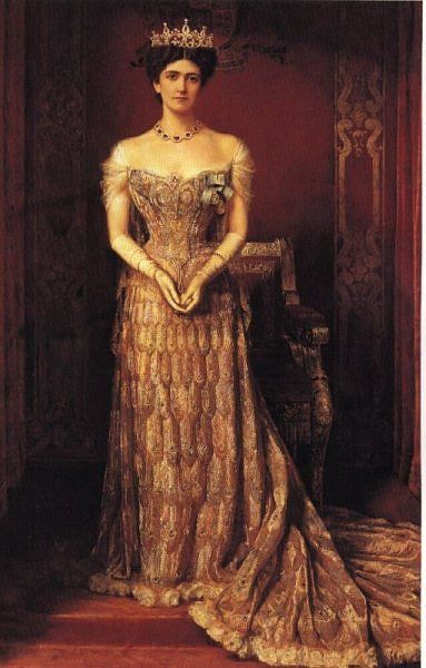 Lady Curzon retratada por William Logsdail.
